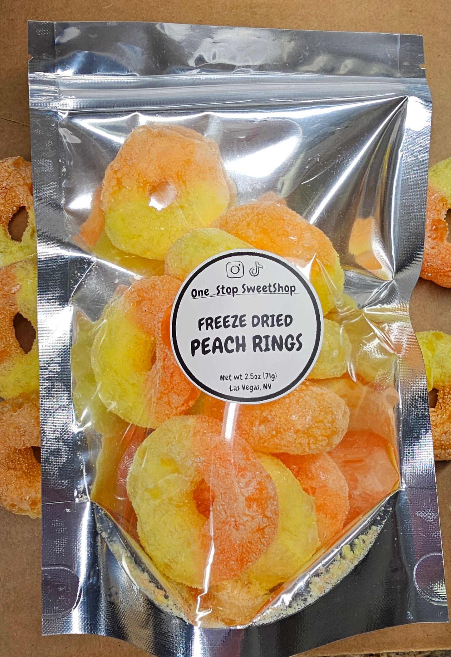 Peachy Rings (Freeze Dried Peach Rings )