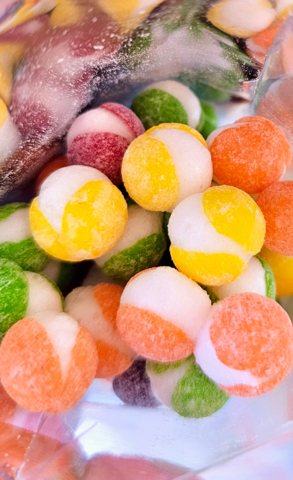 Freeze Dried Candy SAMPLER Rainbow Krunchies (Rainbow Skittles), Sour Krunchies (Sour Skittles, Lemon Balls (Lemon Heads), Candy Corn,  Kruncheads (Airheads) and Starblast (Starburst)